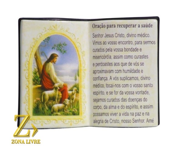 PORTA CANETA LIVRO DE ORAÇÃO RECUPERAR A SAÚDE 14X11CM
