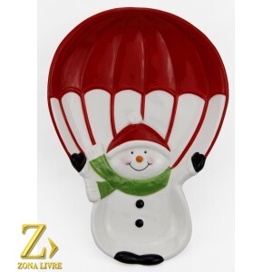BONECO DE NEVE TRAVESSA 22X15CM