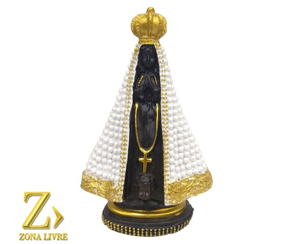 N.SRA APARECIDA PEROLADO  BRANCA 20CM