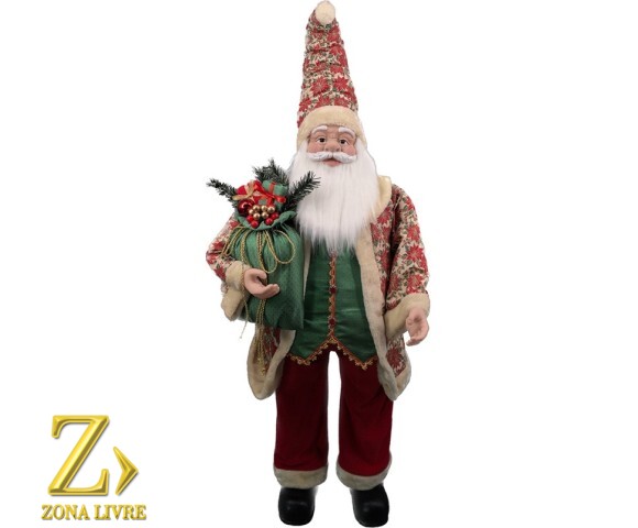 PAPAI NOEL VERMELHO / VERDE 140CM